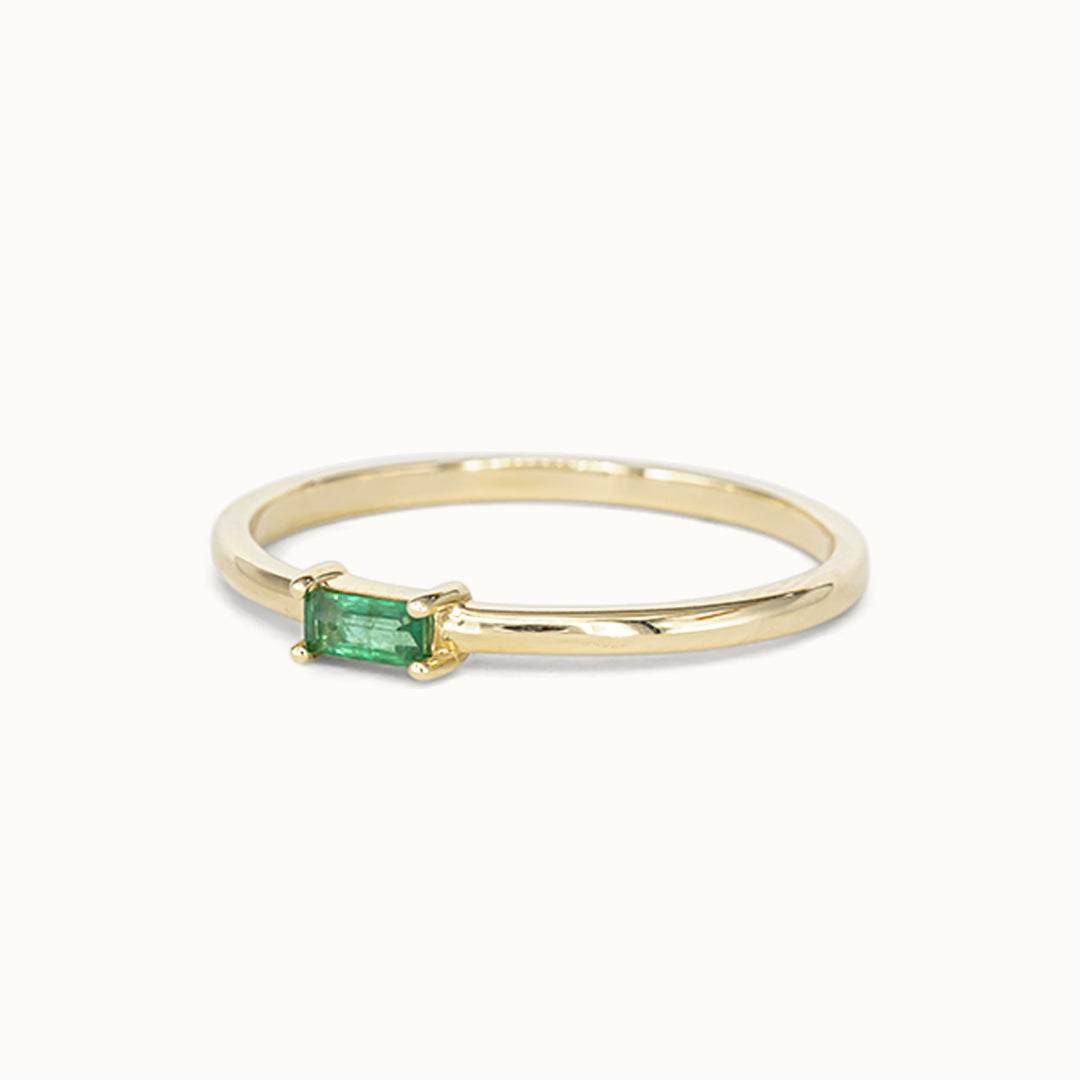 Baguette Smaragd Ring