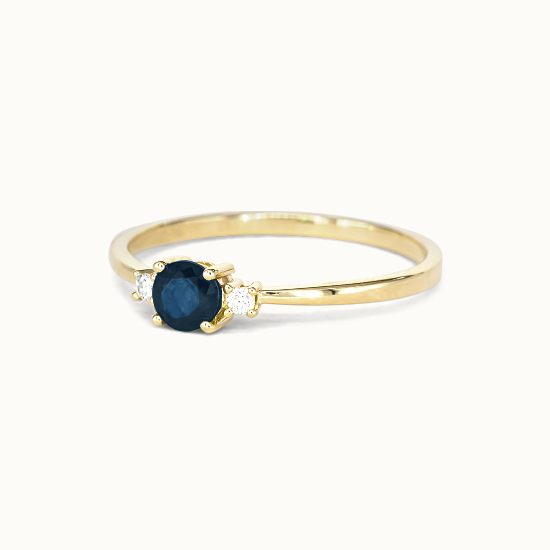Sapphire and Diamond Trilogy Ring