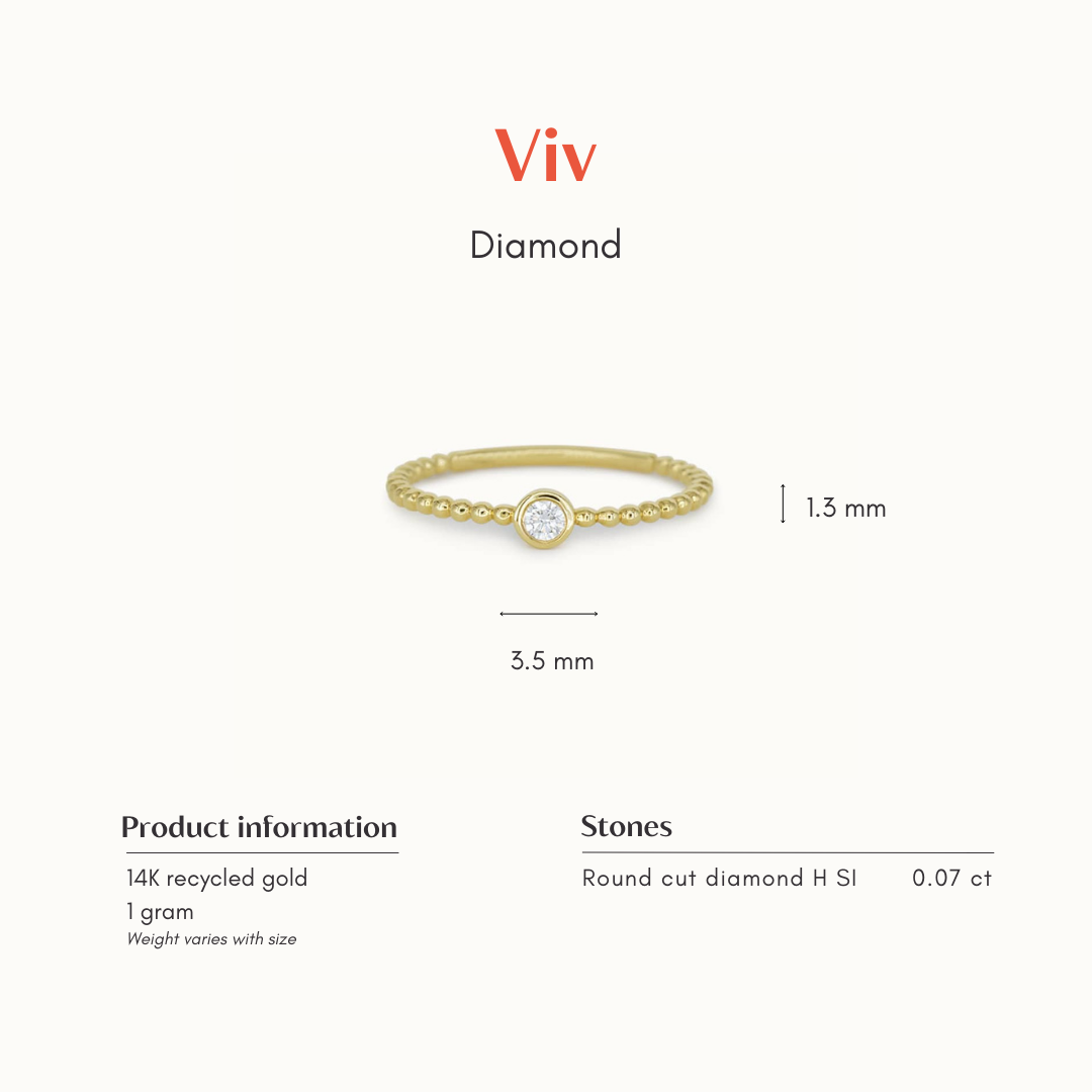 Viv | Diamond Bal Ring