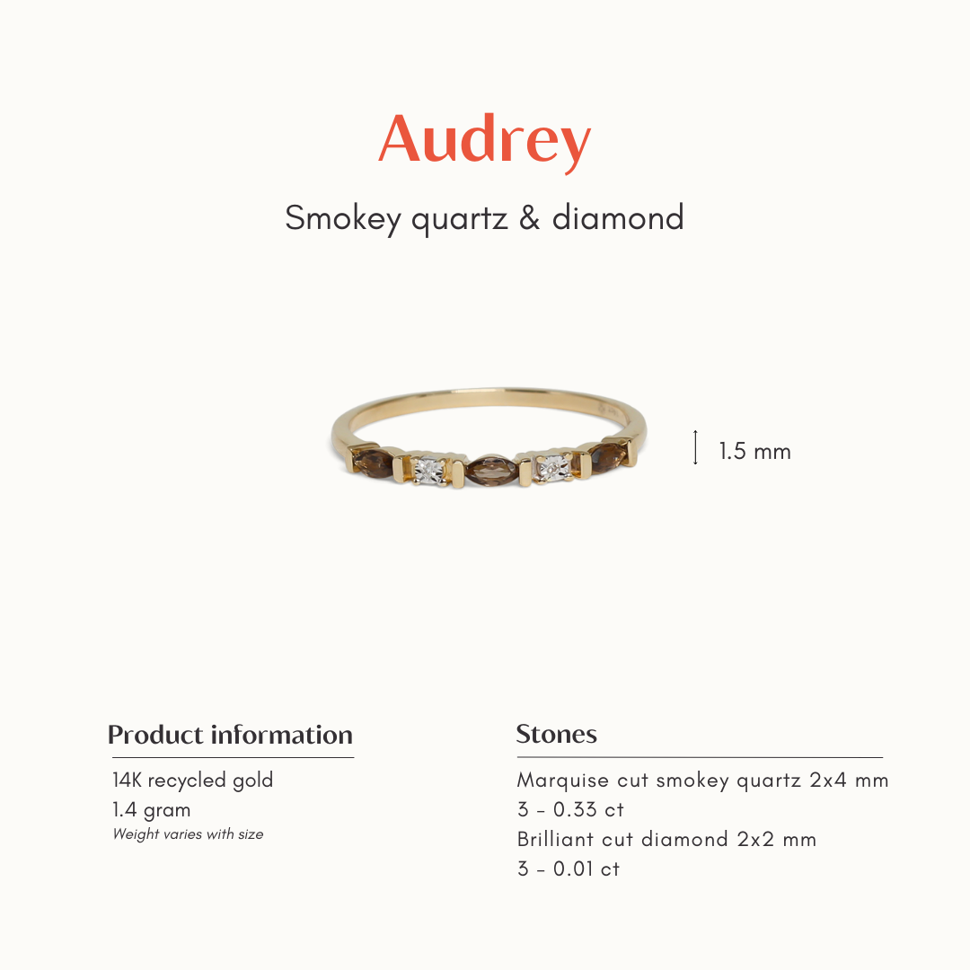Audrey | Smokey Quartz & Diamond