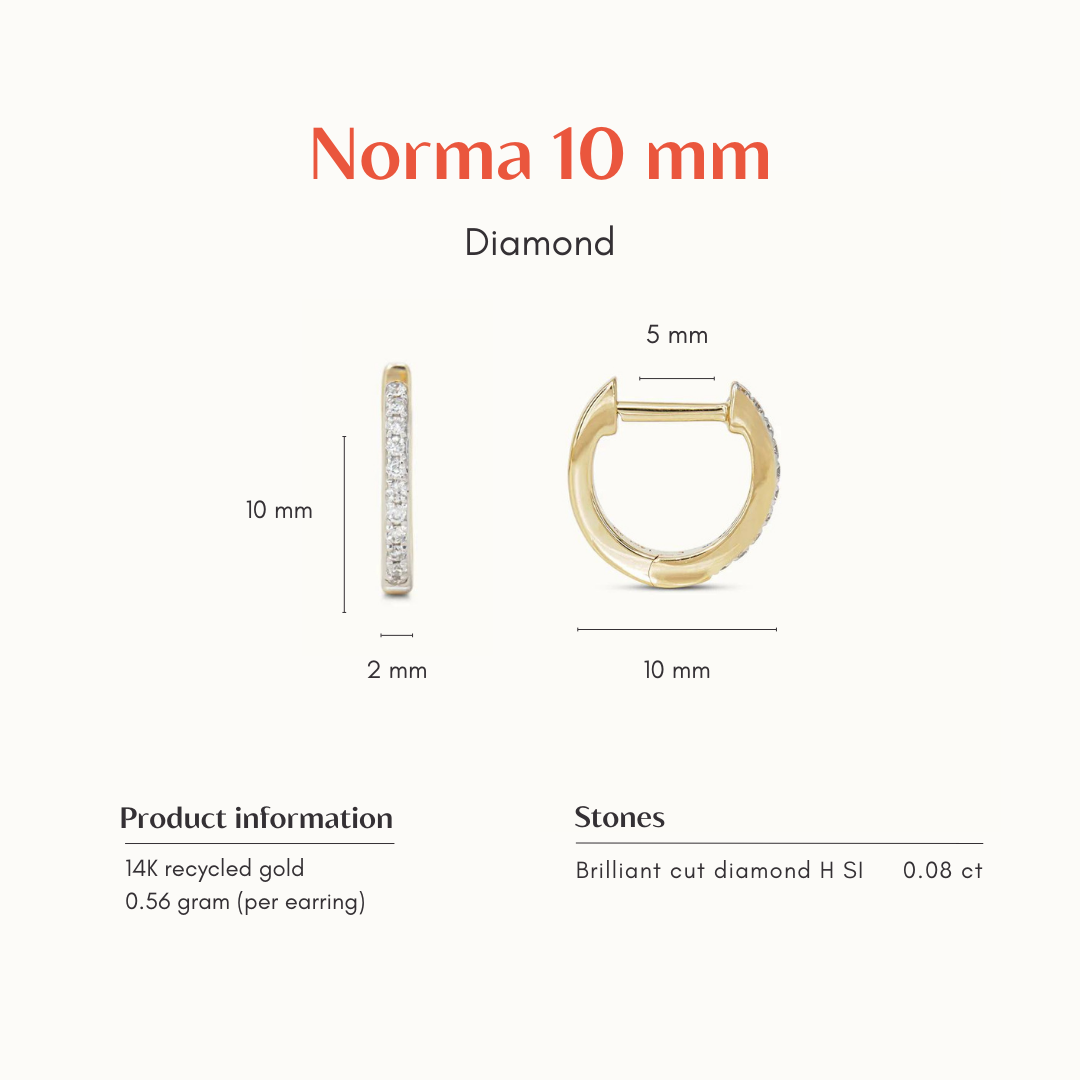 Norma Diamant Huggies 10mm