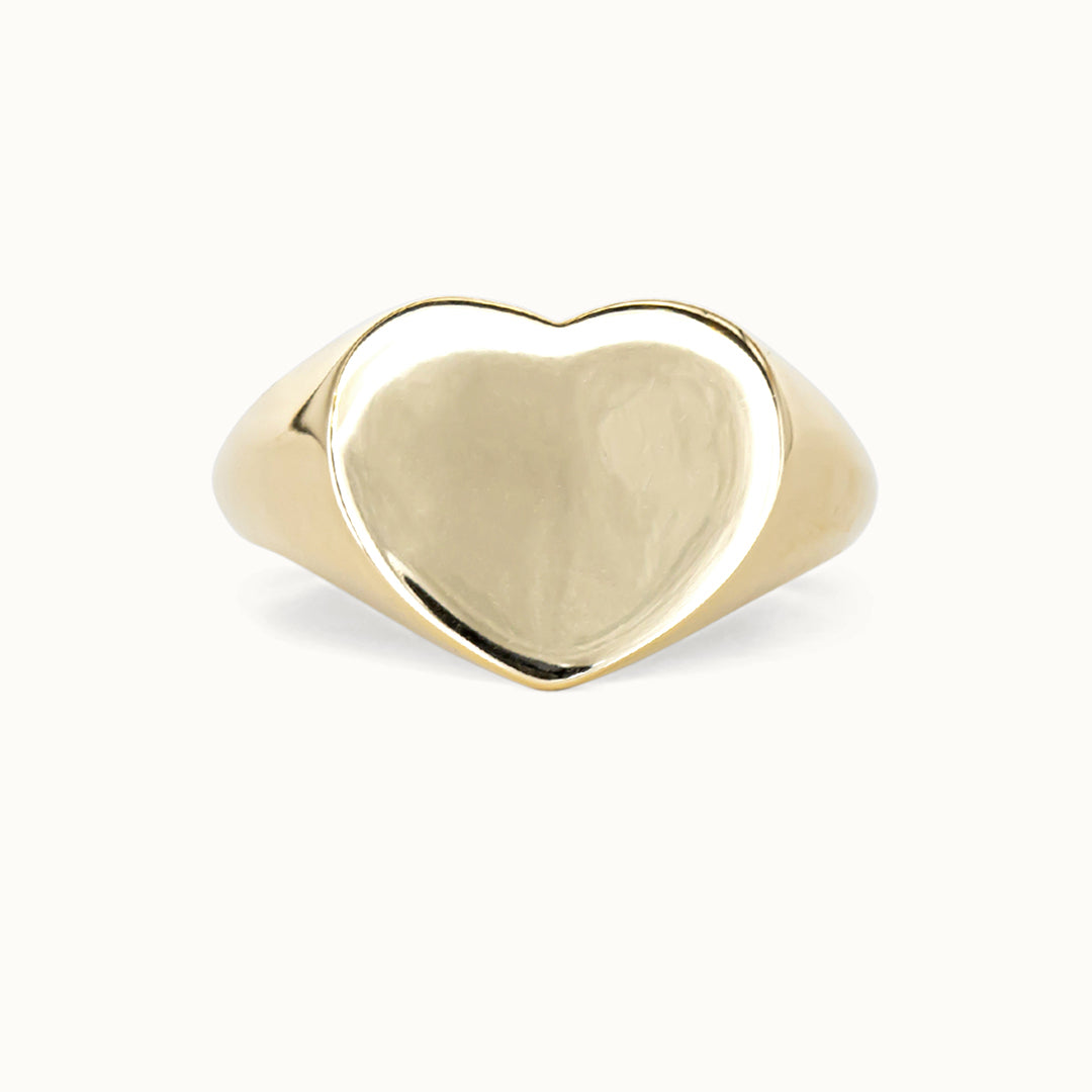 Bold Heart Signet Ring