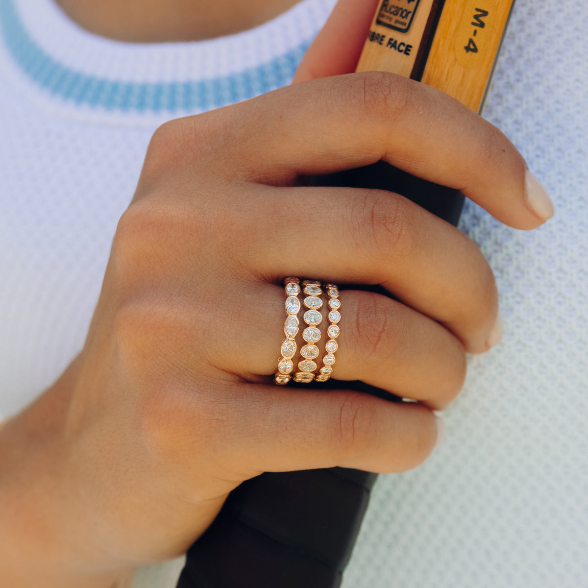 Full Eternity Oval East West Bezel