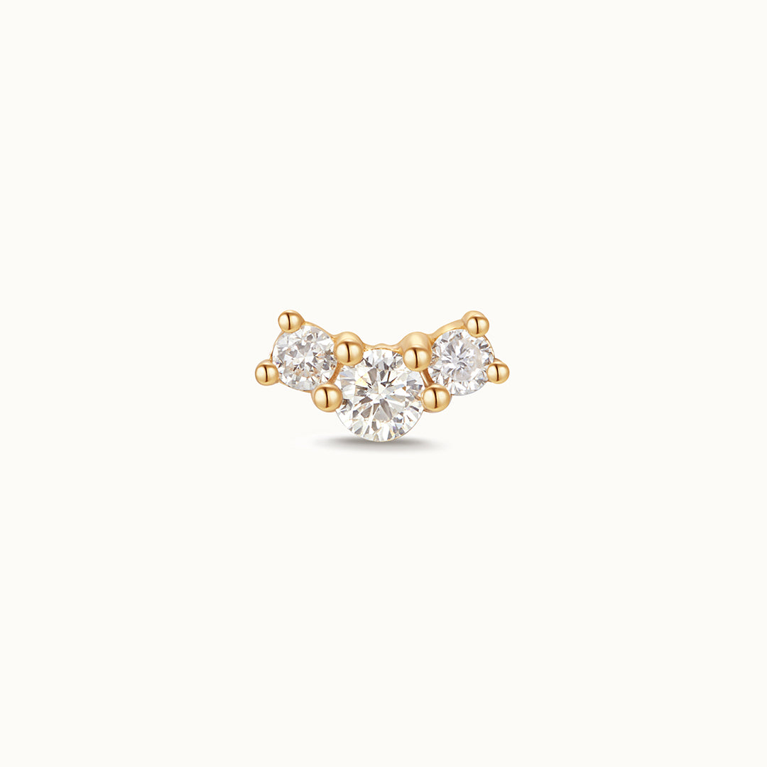 Diamant Trio Cluster Piercing