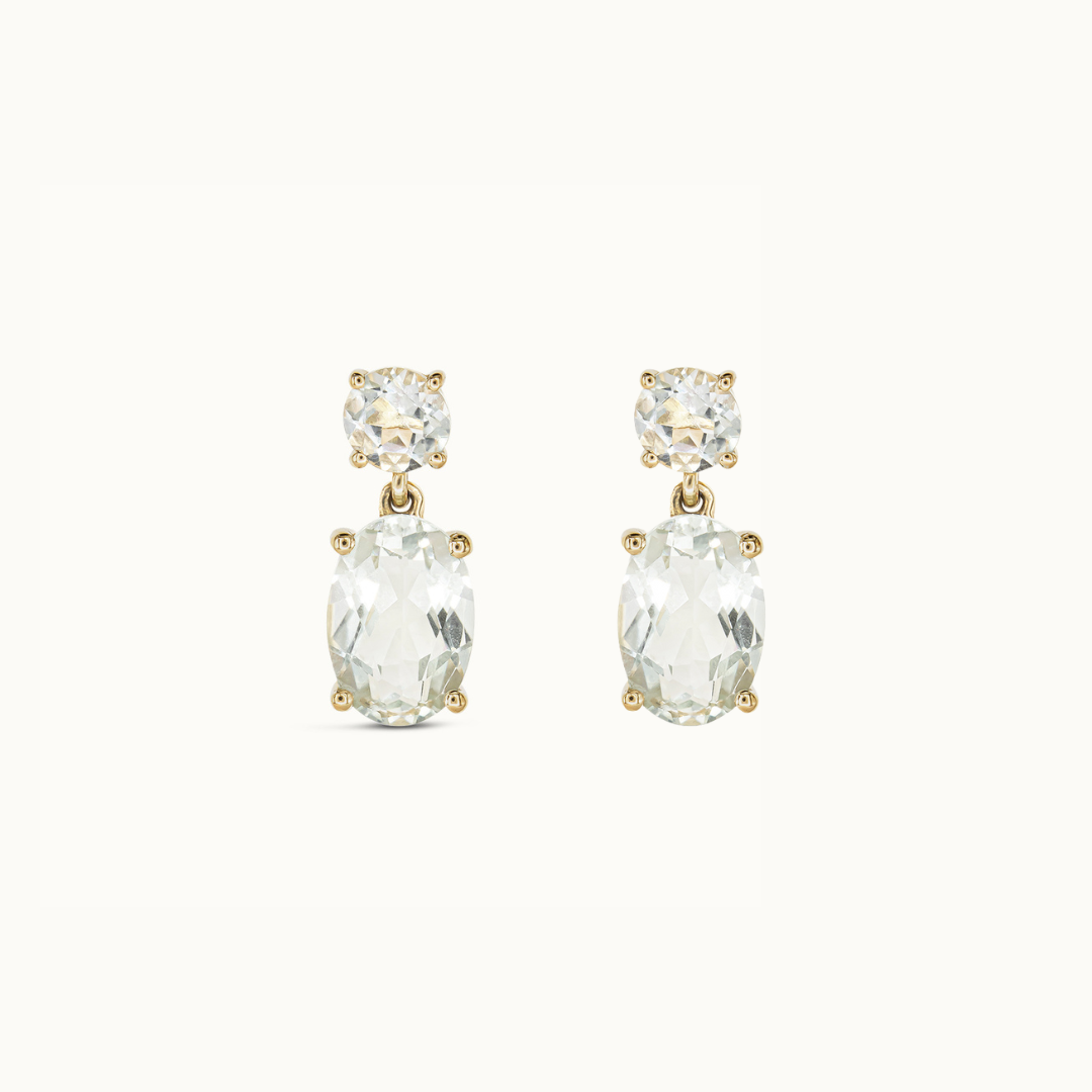 Lustre Groene Amethist oorbellen