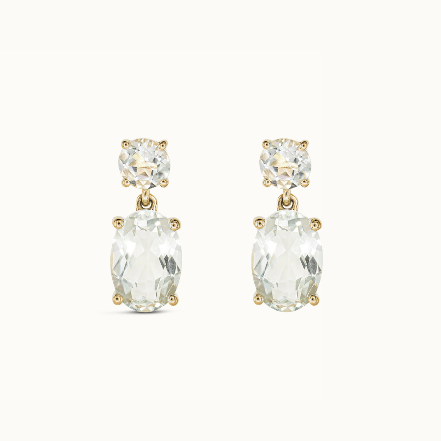 Lustre Green Amethyst earrings
