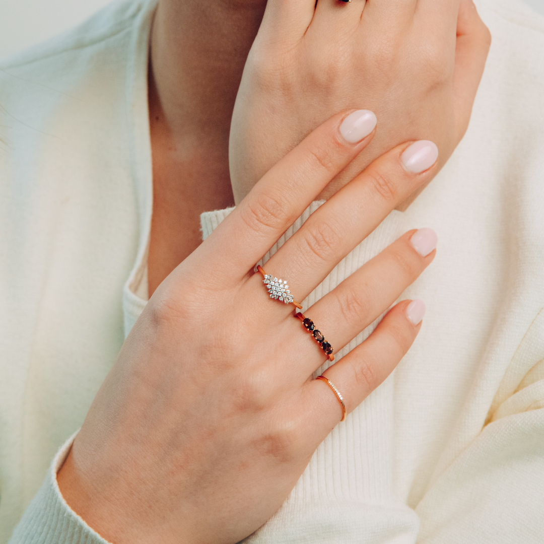 Diamant Rij Petite Ring