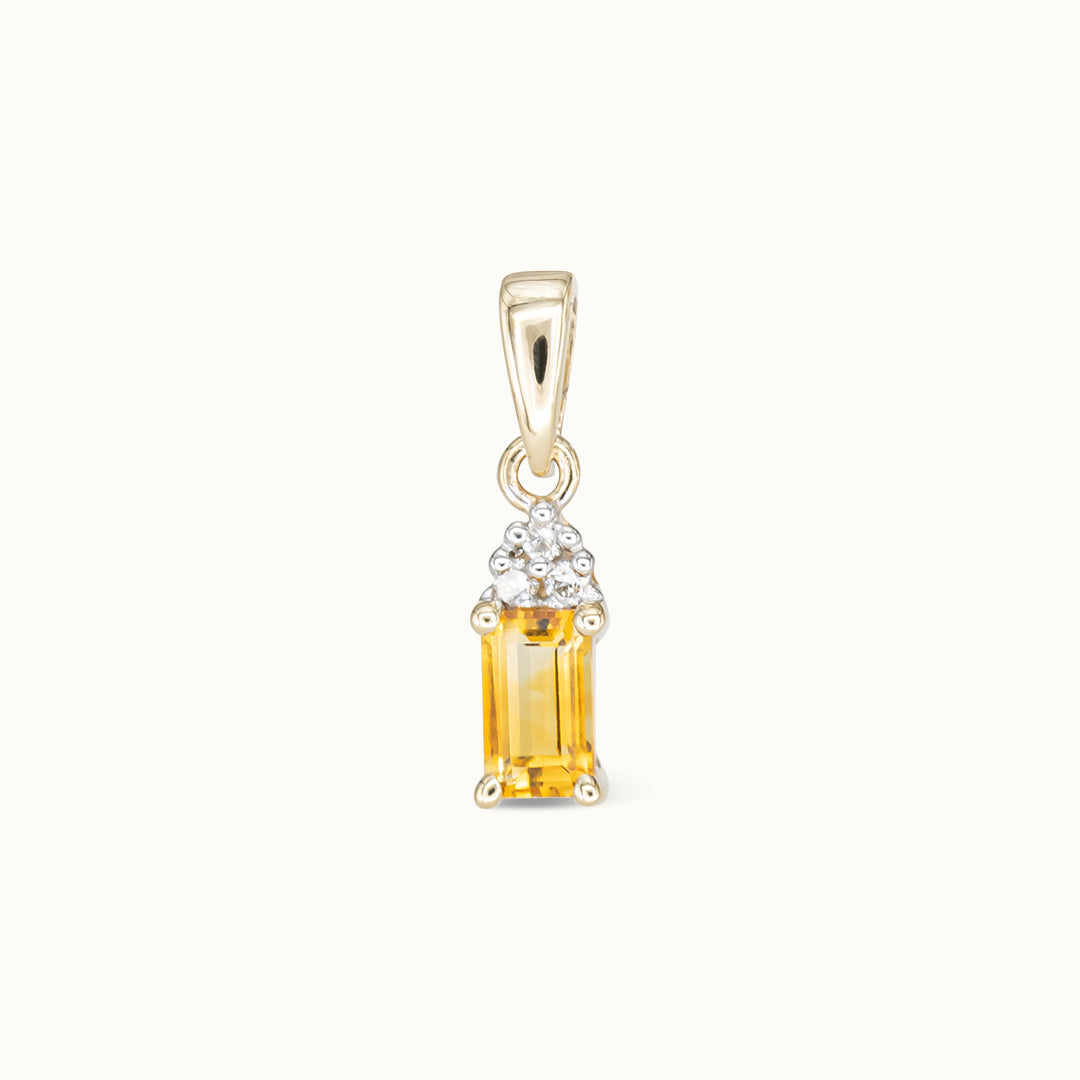 Maya | Citrine & Diamond Pendant