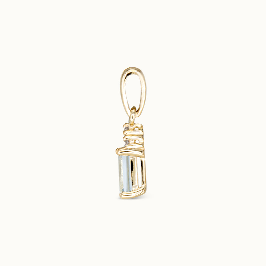 Maya | Aquamarijn & Diamant Hanger