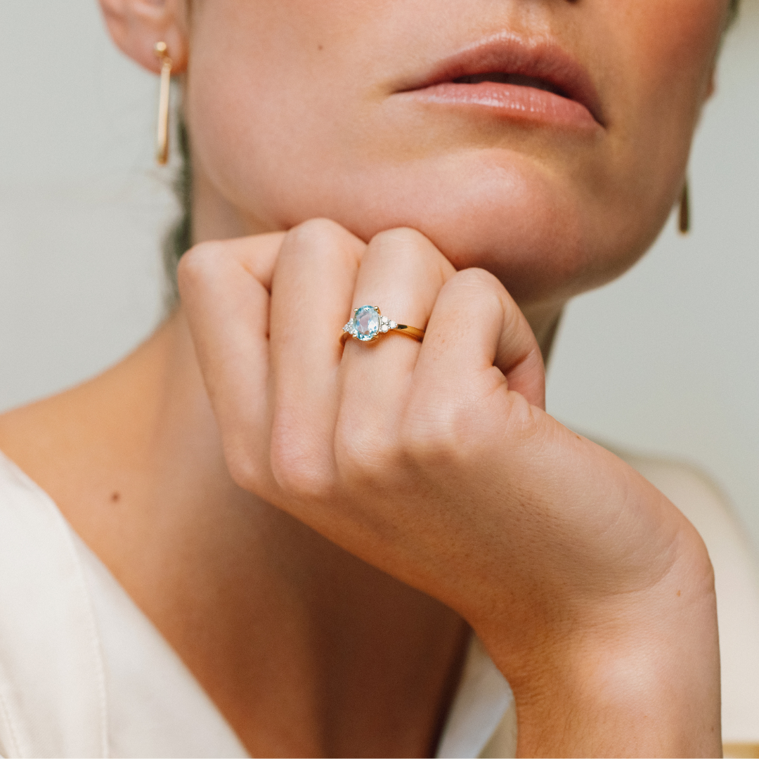 Joanne Imperial Aquamarijn & Diamant ring
