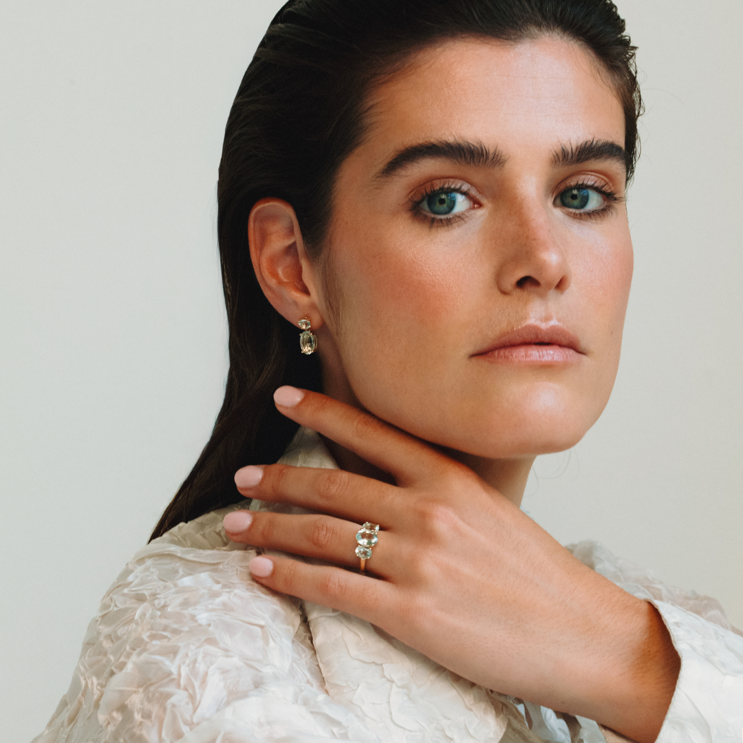 Lustre Groene Amethist ring