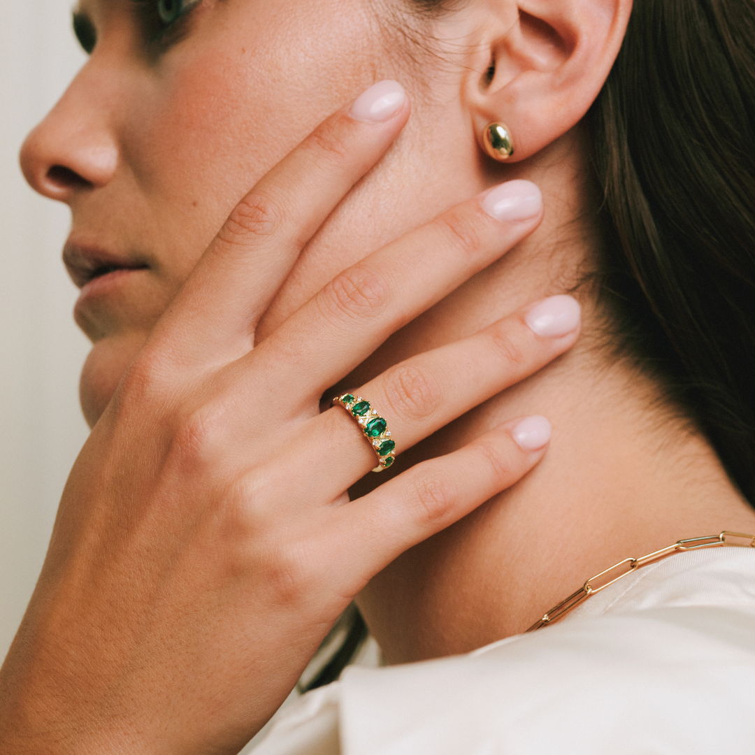 Victorian Smaragd & Diamant ring