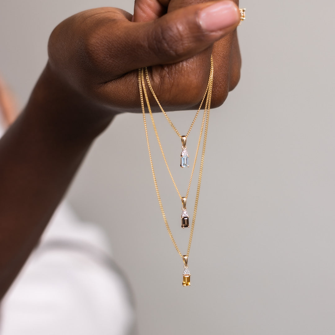 Maya | Citrien & Diamant Hanger