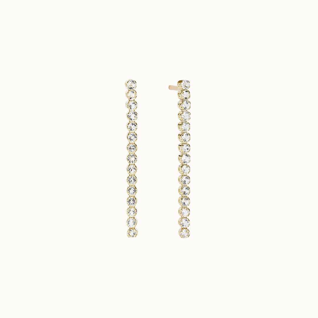 Mary | White Topaz Earrings