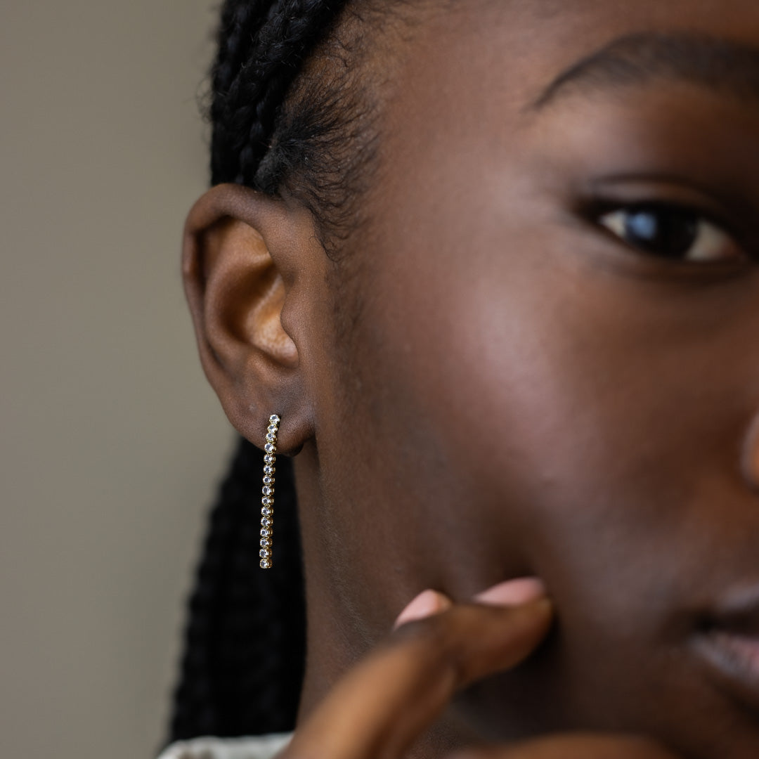 Mary | White Topaz Earrings