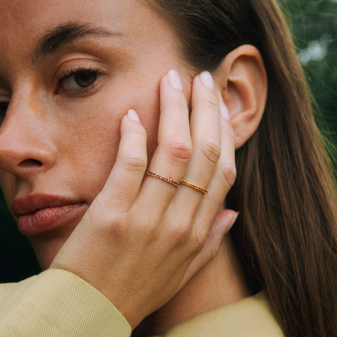 Halo Half Eternity Ring Citrien