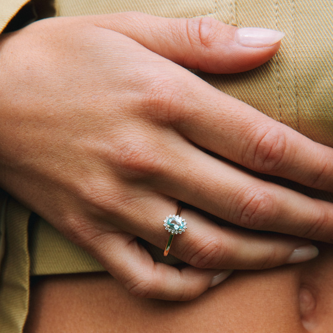 Spencer Petite | Aquamarijn & Diamant