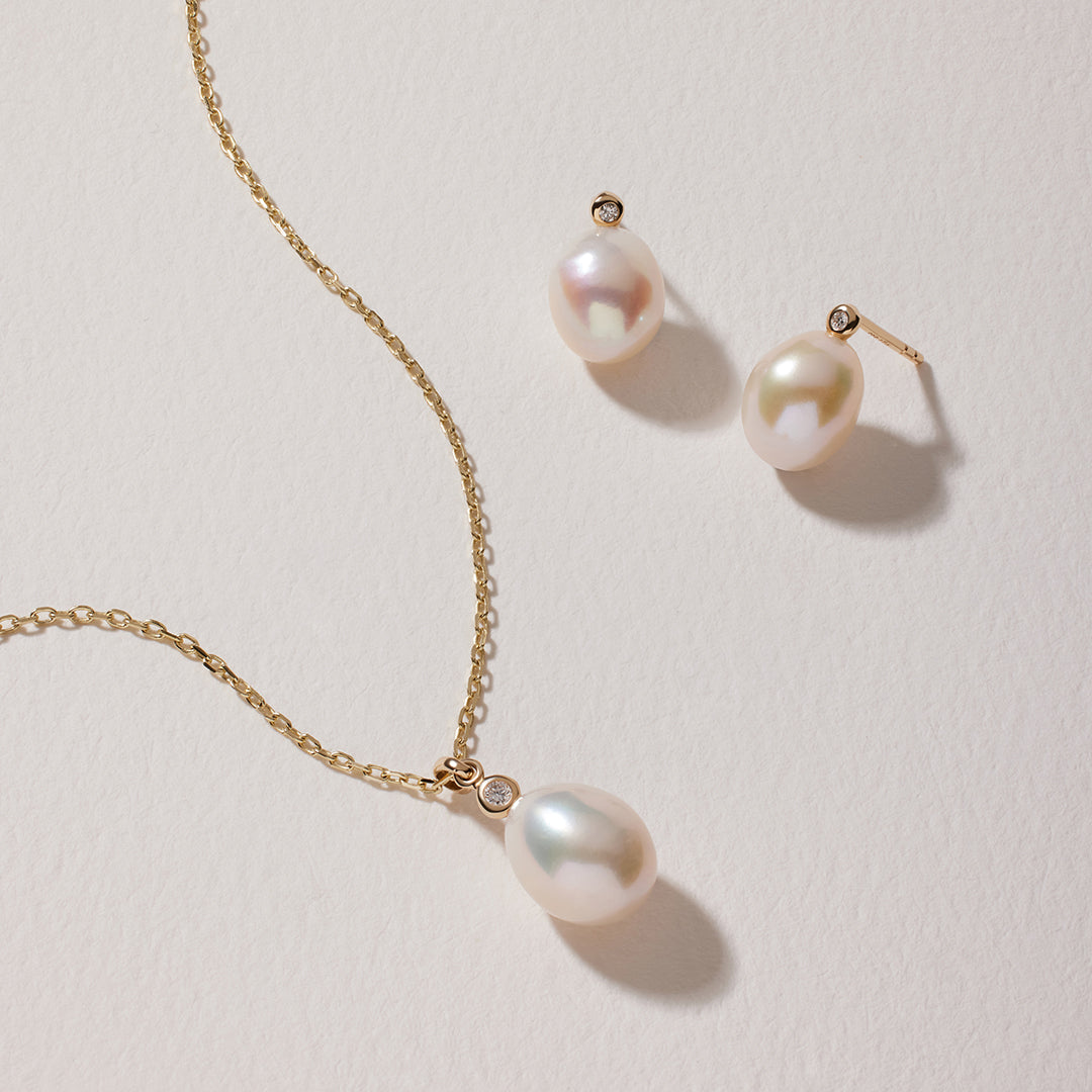 Pearl & Diamond Drop Hanger
