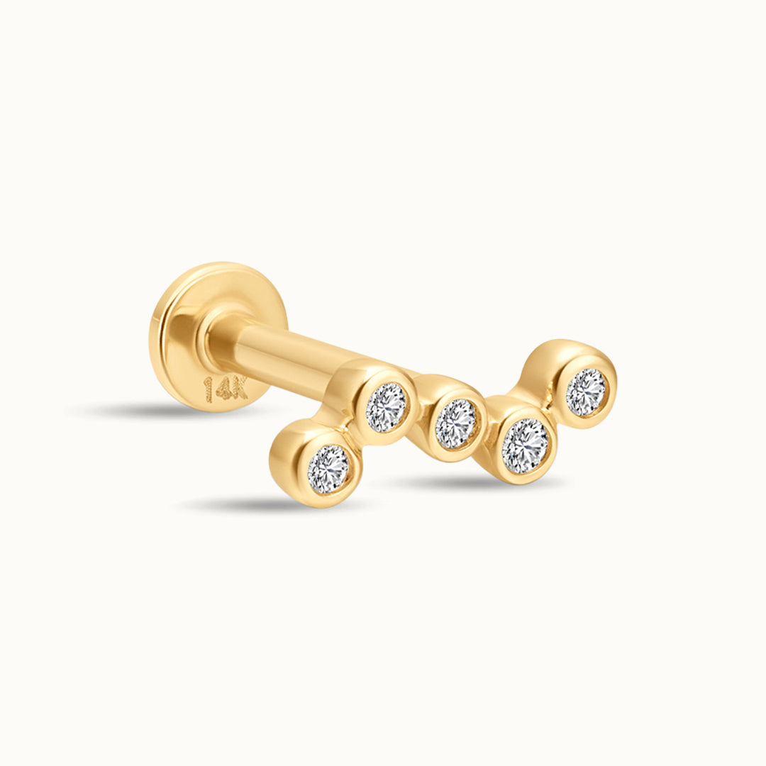 Wavy Diamond Piercing