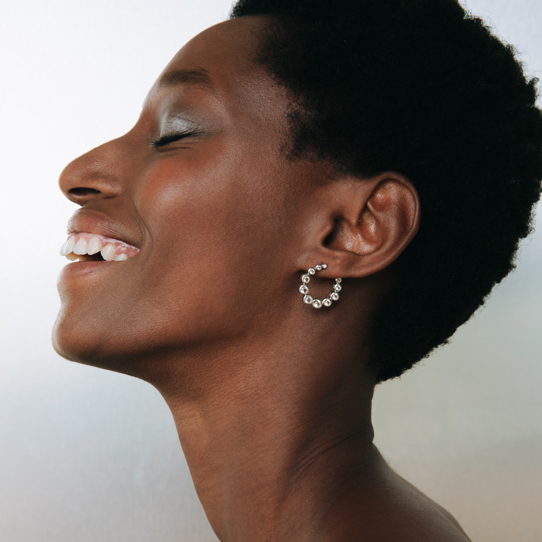 Spiraal Witte Topaas Oorbellen