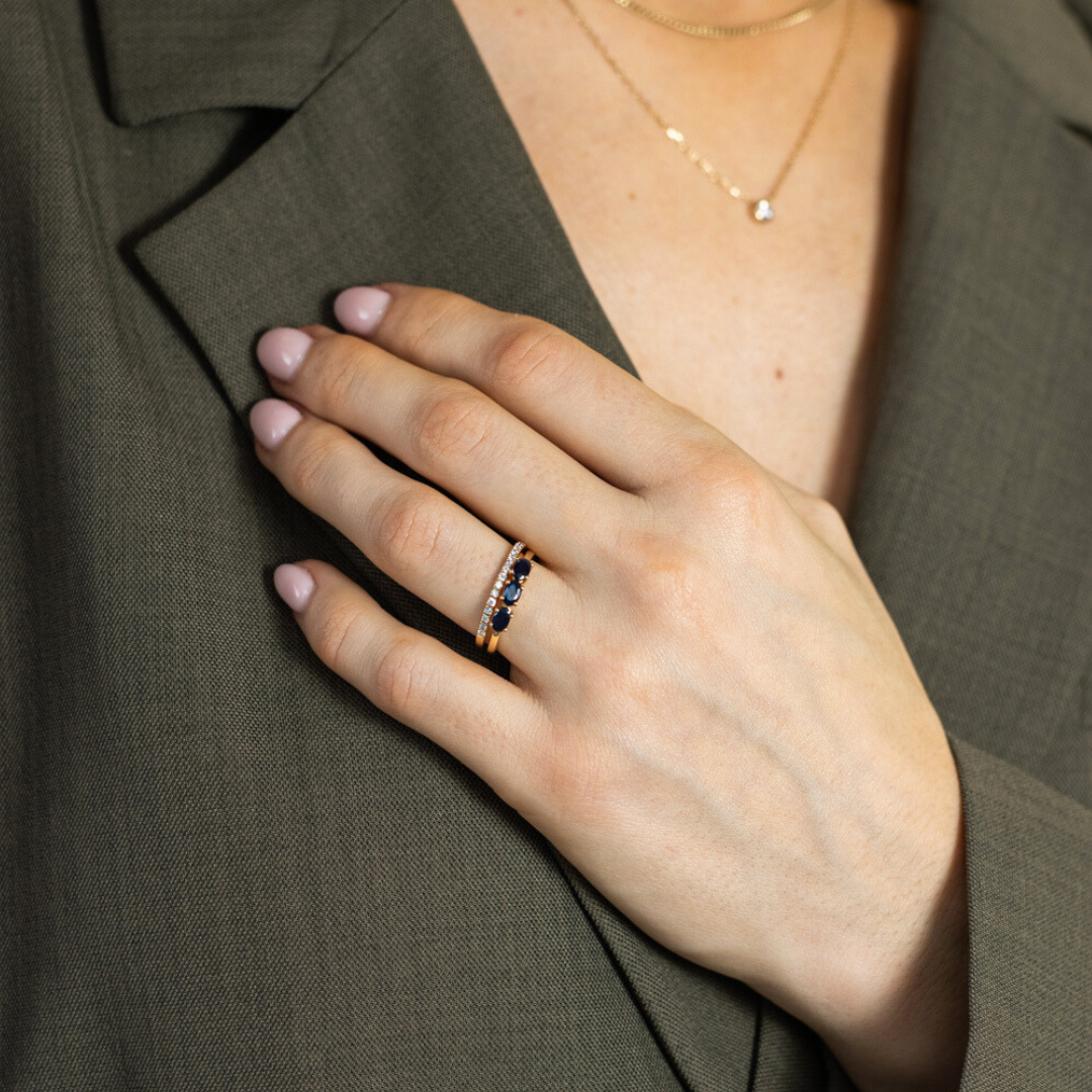 Halo Half Eternity Ring Diamant