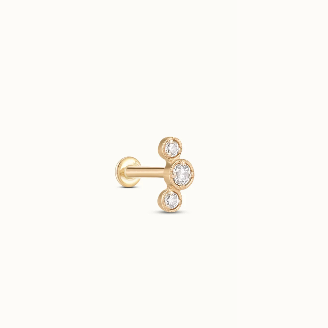 Diamant Bezel Trio Piercing