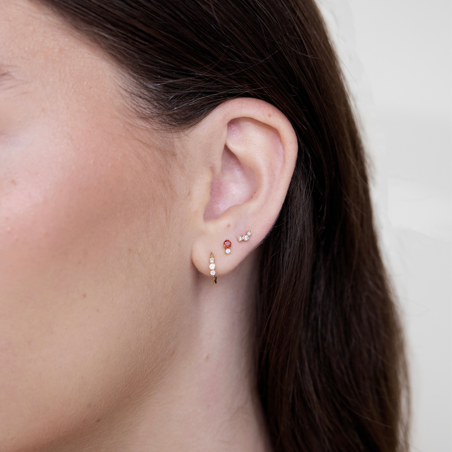 Diamant Bezel Trio Piercing