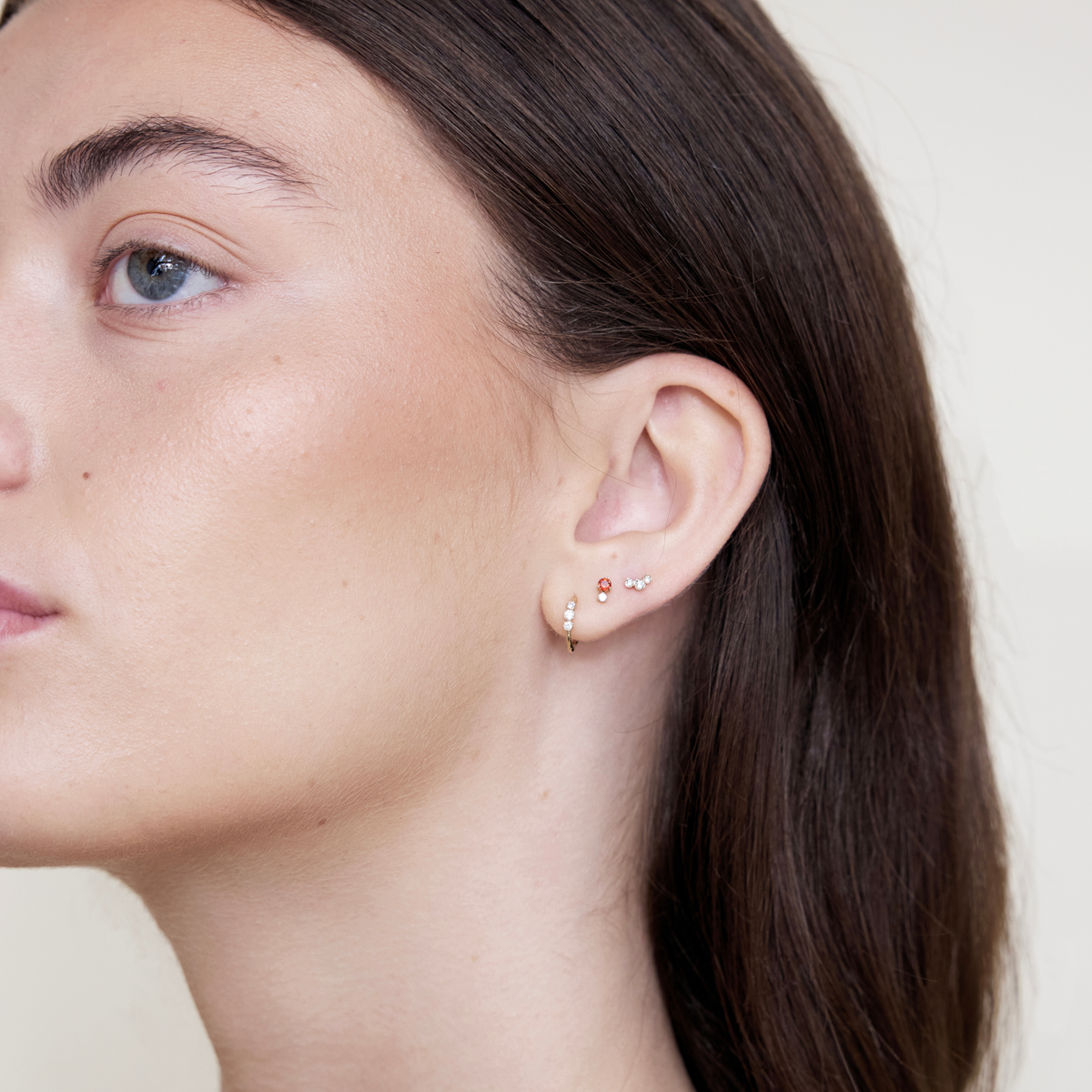 Diamant Bezel Trio Piercing