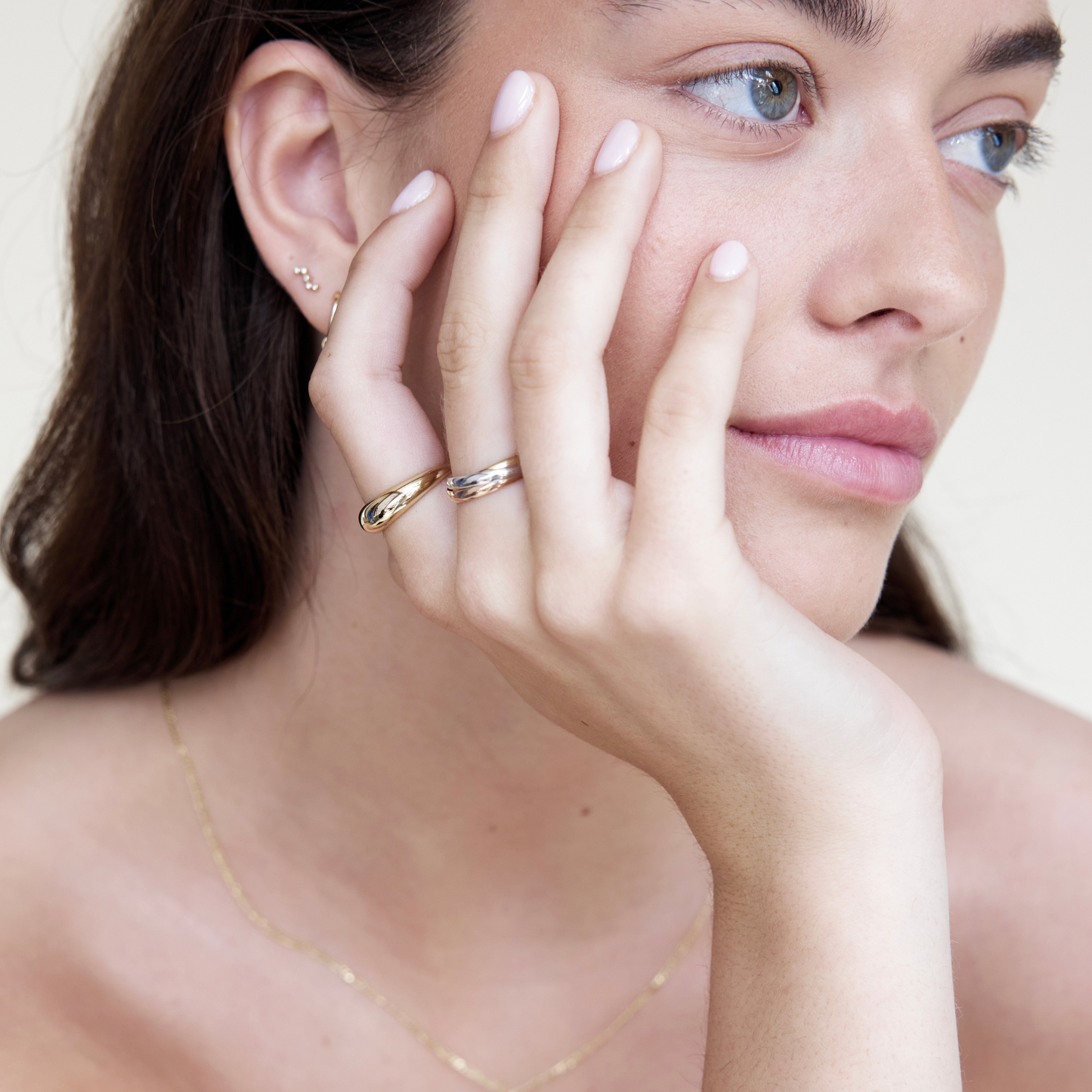 Tricolour Trinity Petite Ring