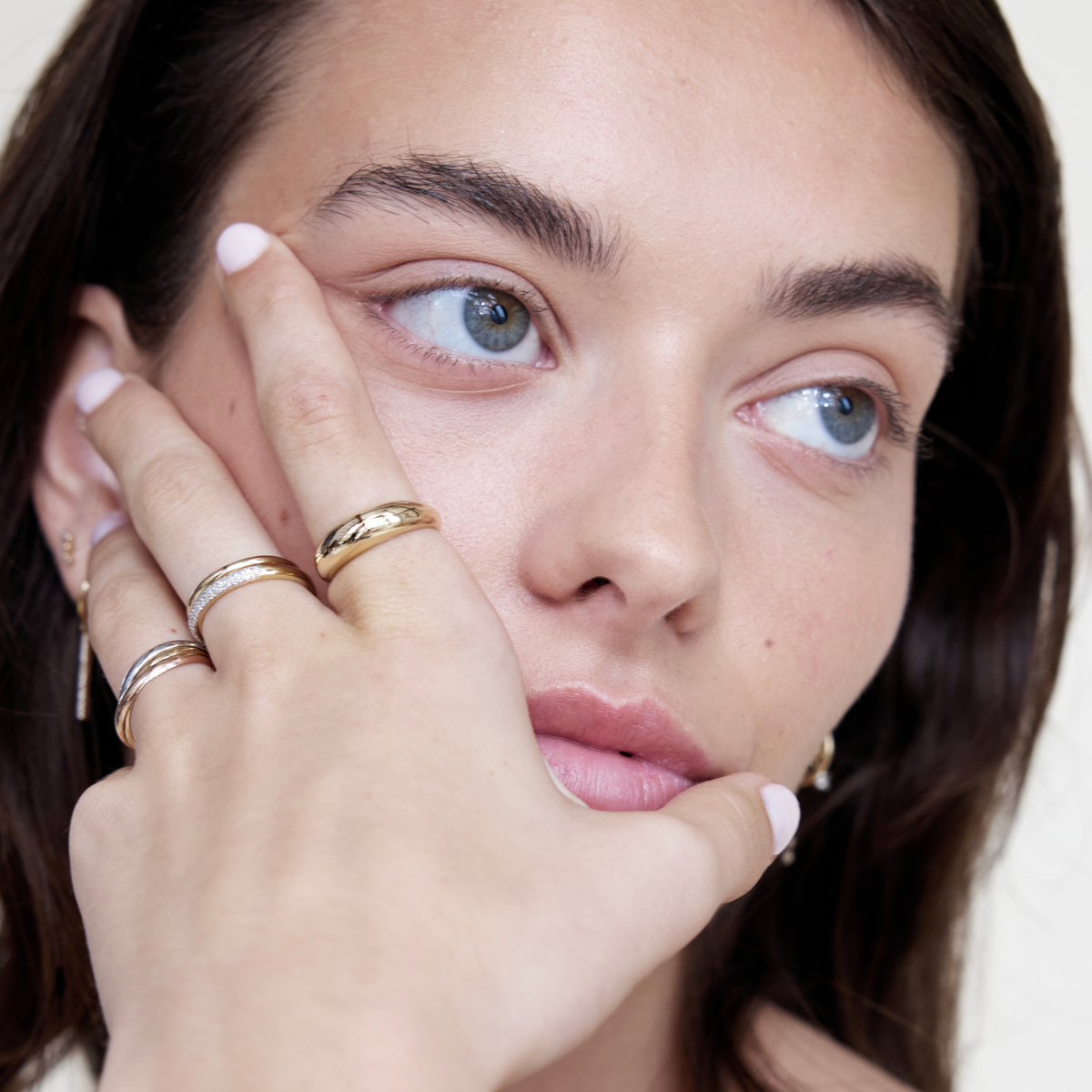 Tricolour Trinity Petite Ring