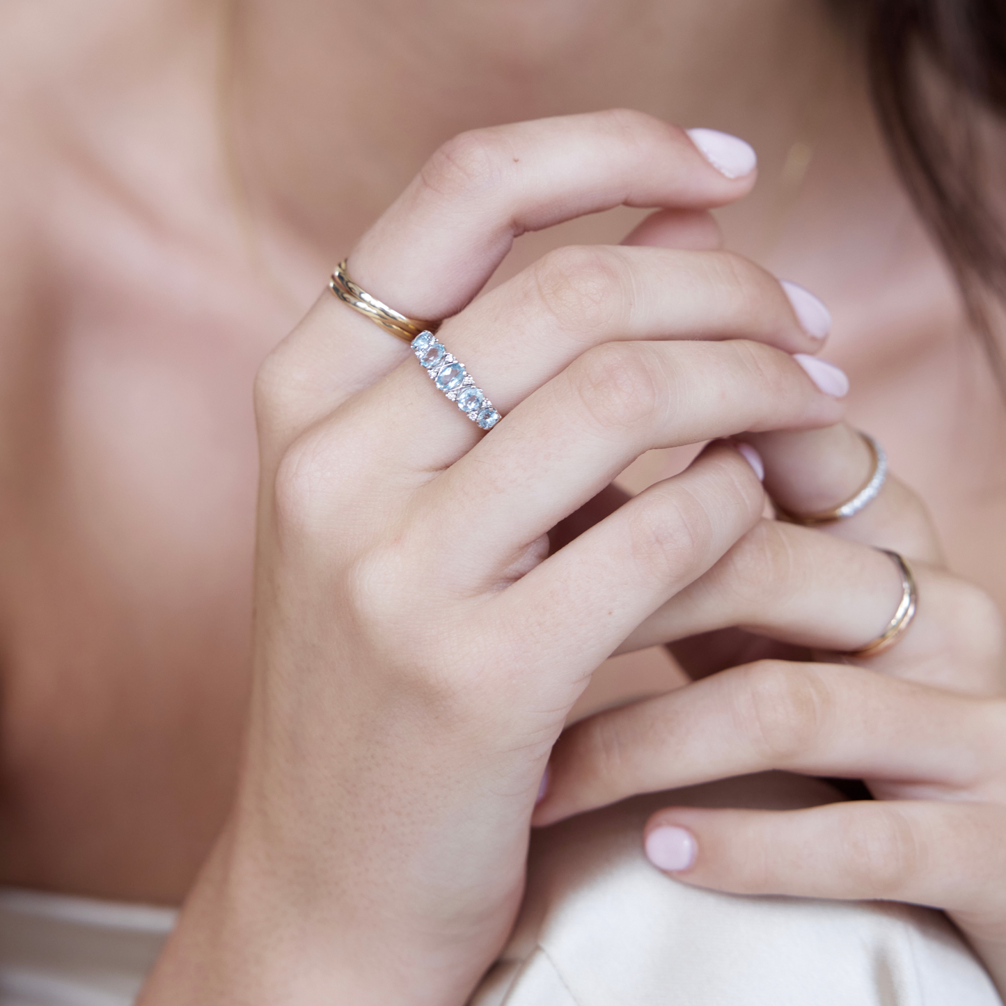 Golden Trinity Petite Ring