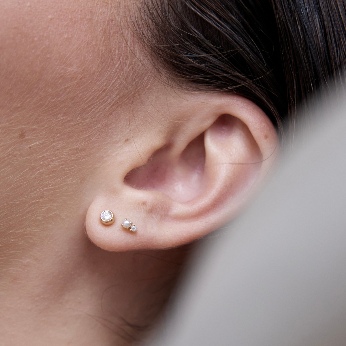 Diamant Bezel Stud