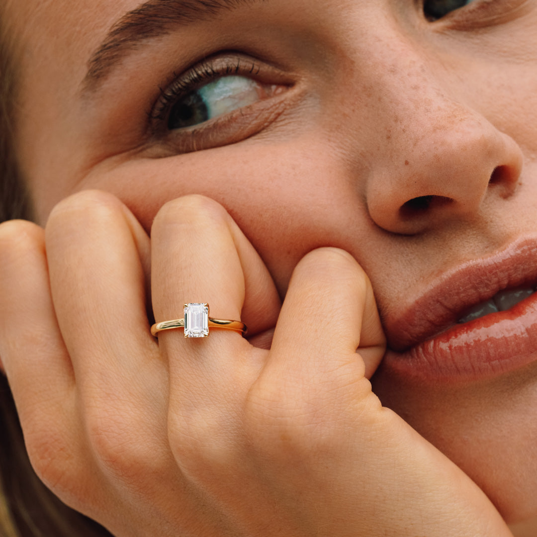 Smaragd Geslepen 1 ct Ring