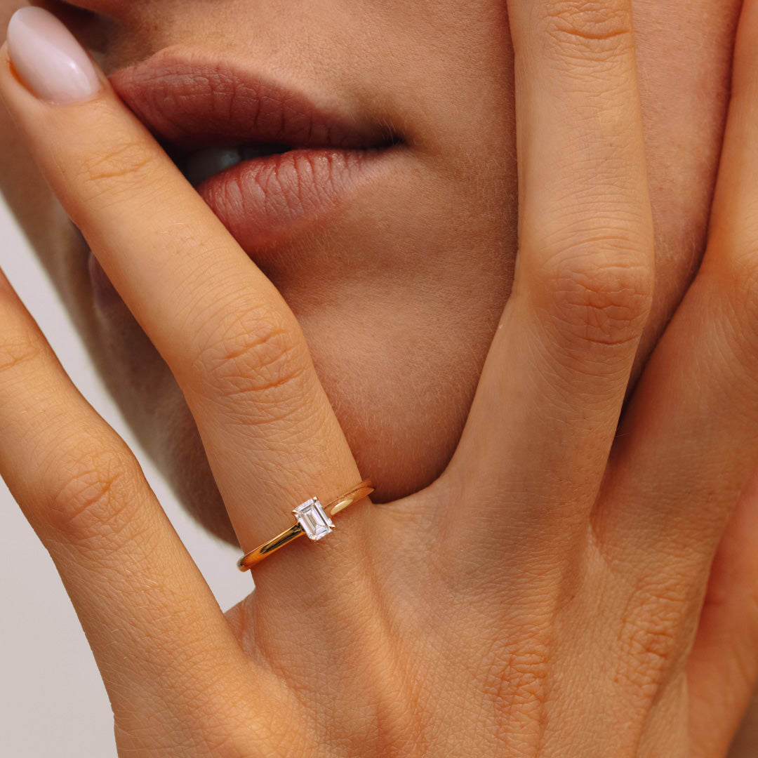 Smaragd Geslepen 0.5 ct Ring