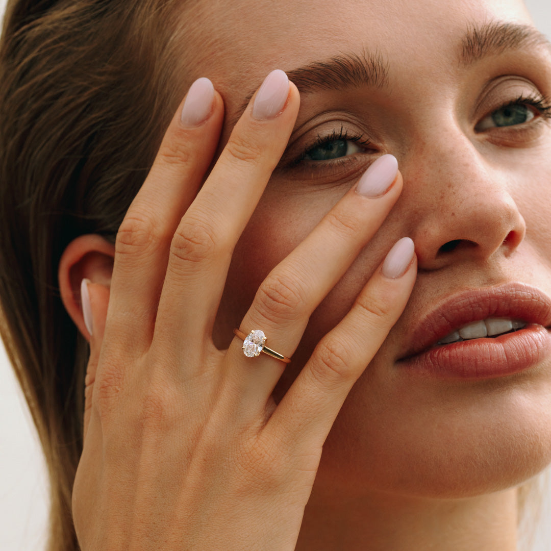 Ovaal Geslepen 1 ct Ring