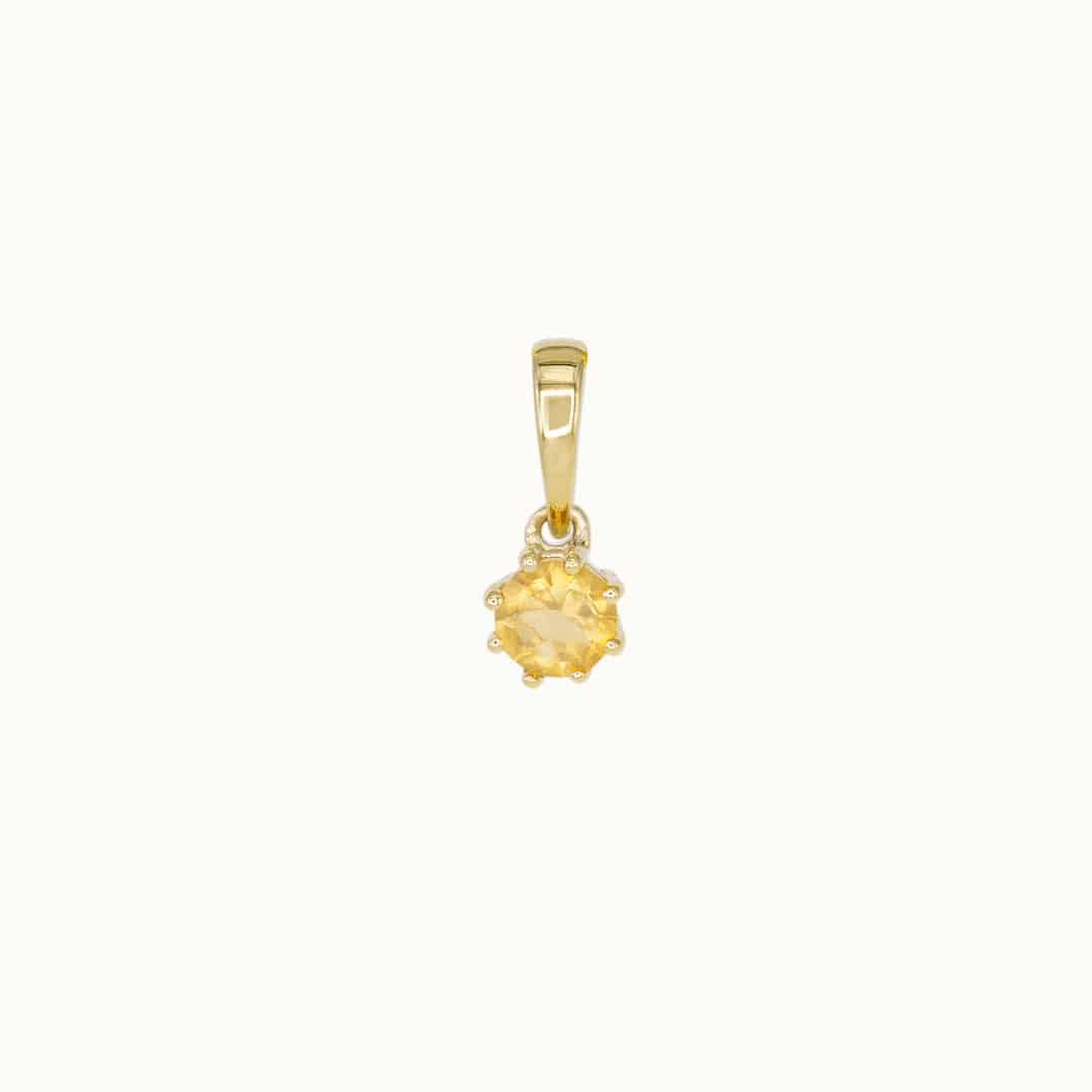 Amanda Birthstone Pendant Citrine Round