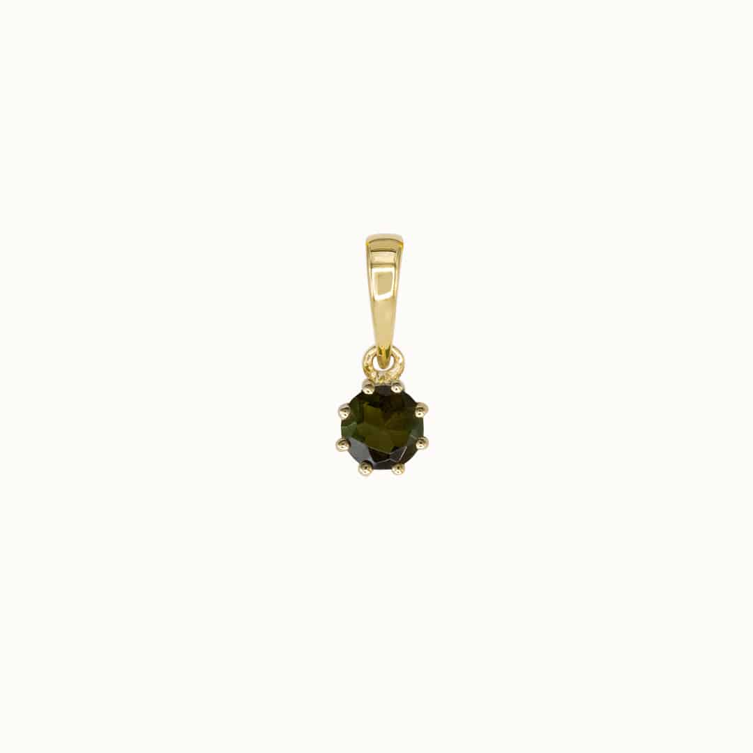 Amanda Birthstone Pendant Tourmaline Round