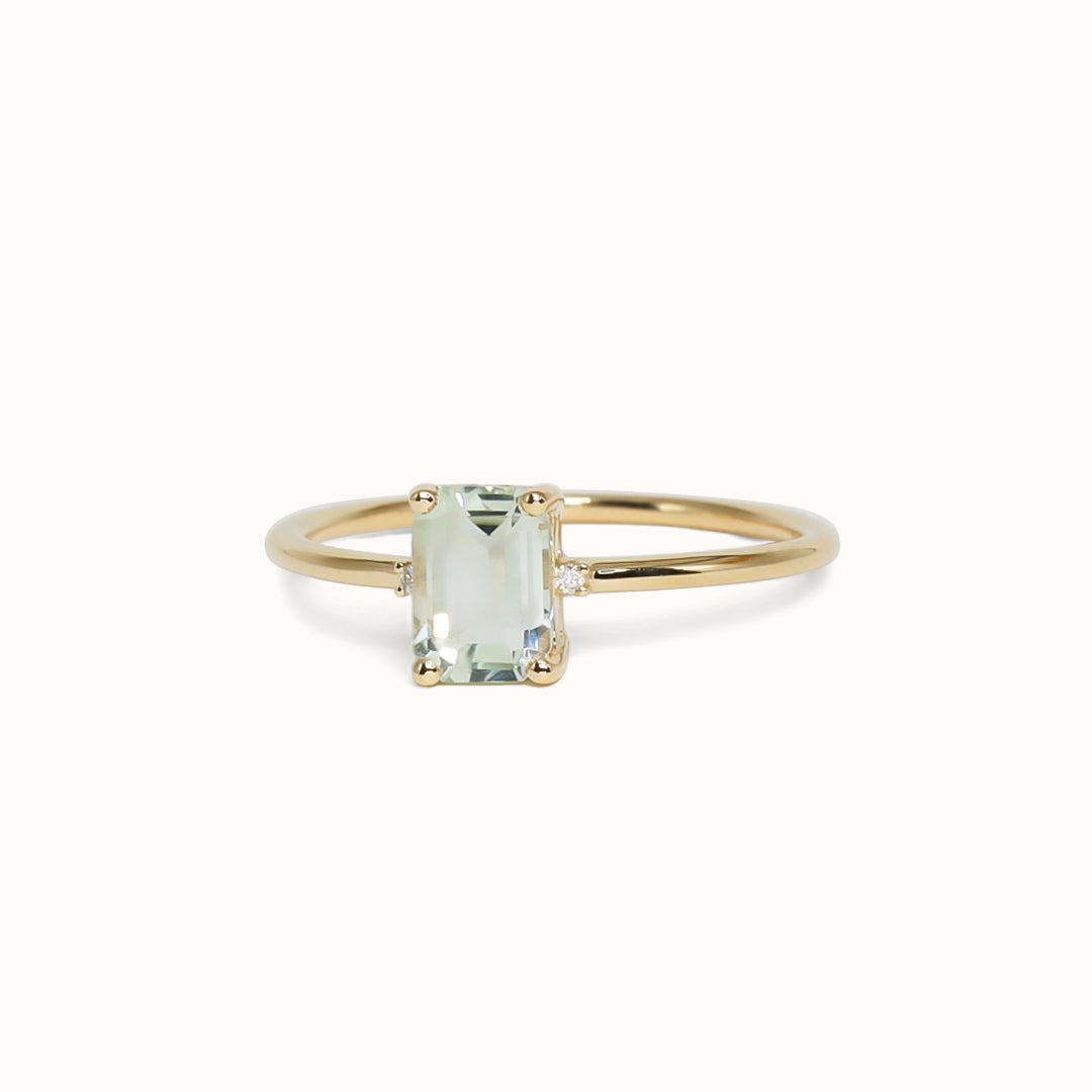 Grace | 14K Green Amethyst & Diamond