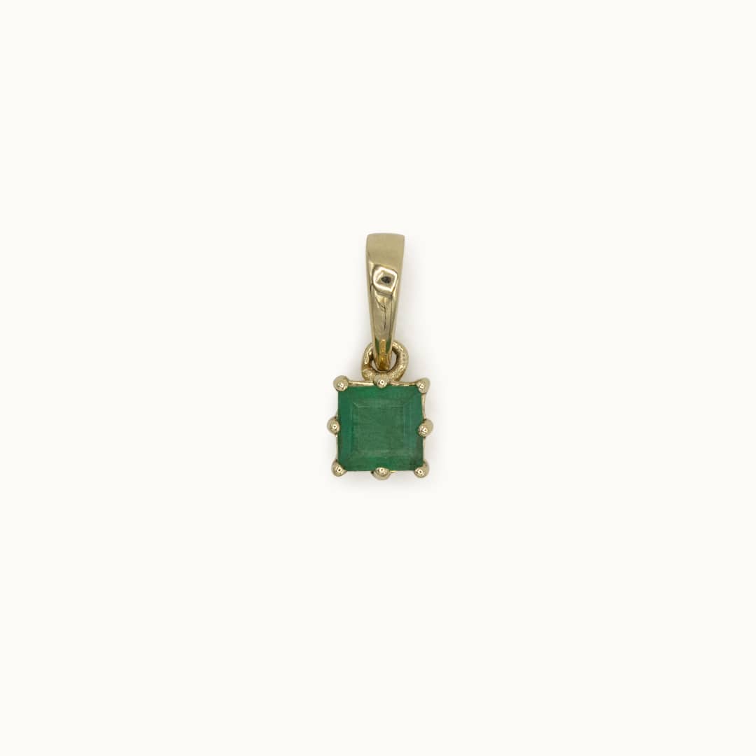 Amanda Birthstone Pendant Emerald Square