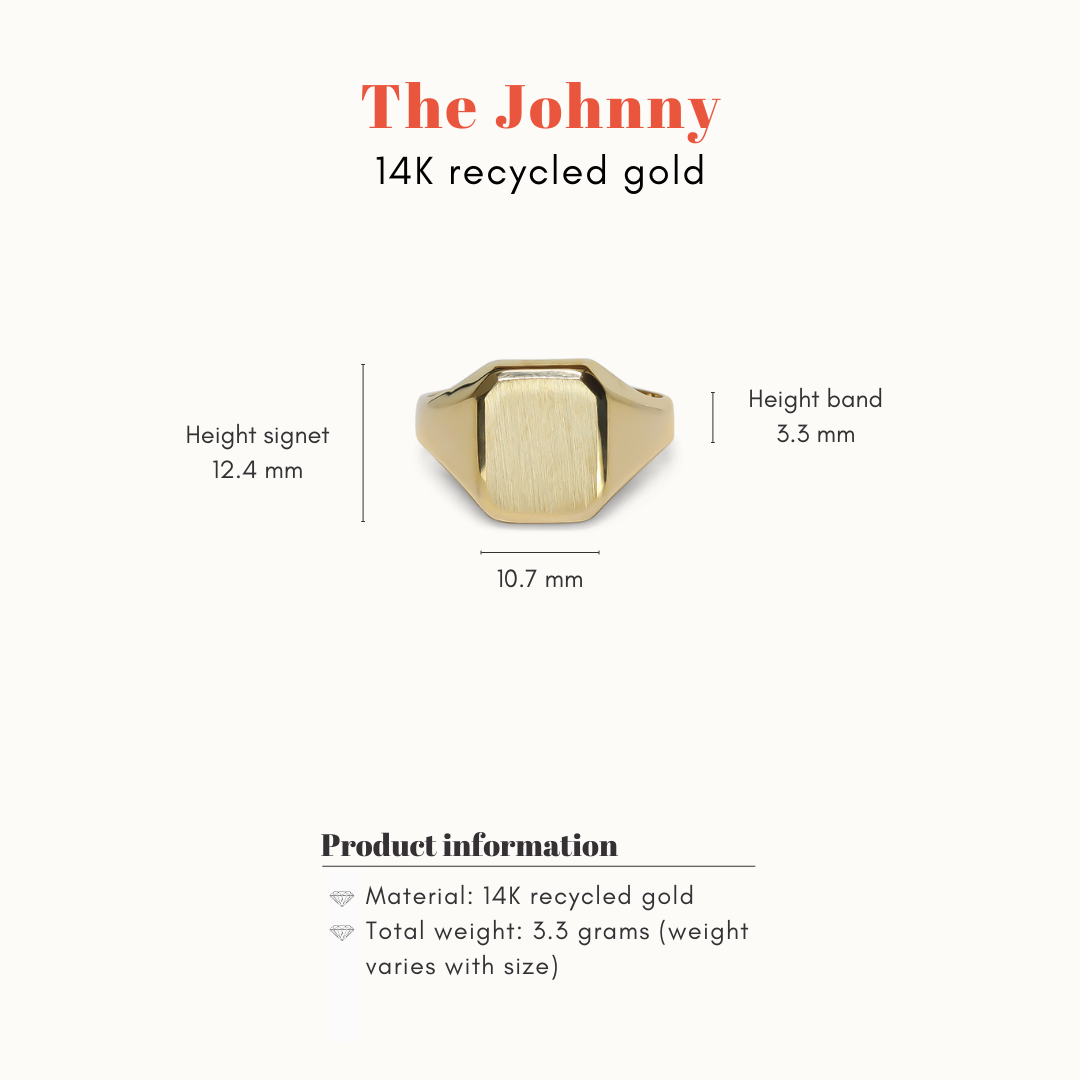 Johnny | 14K AVJ Hexagon Seal