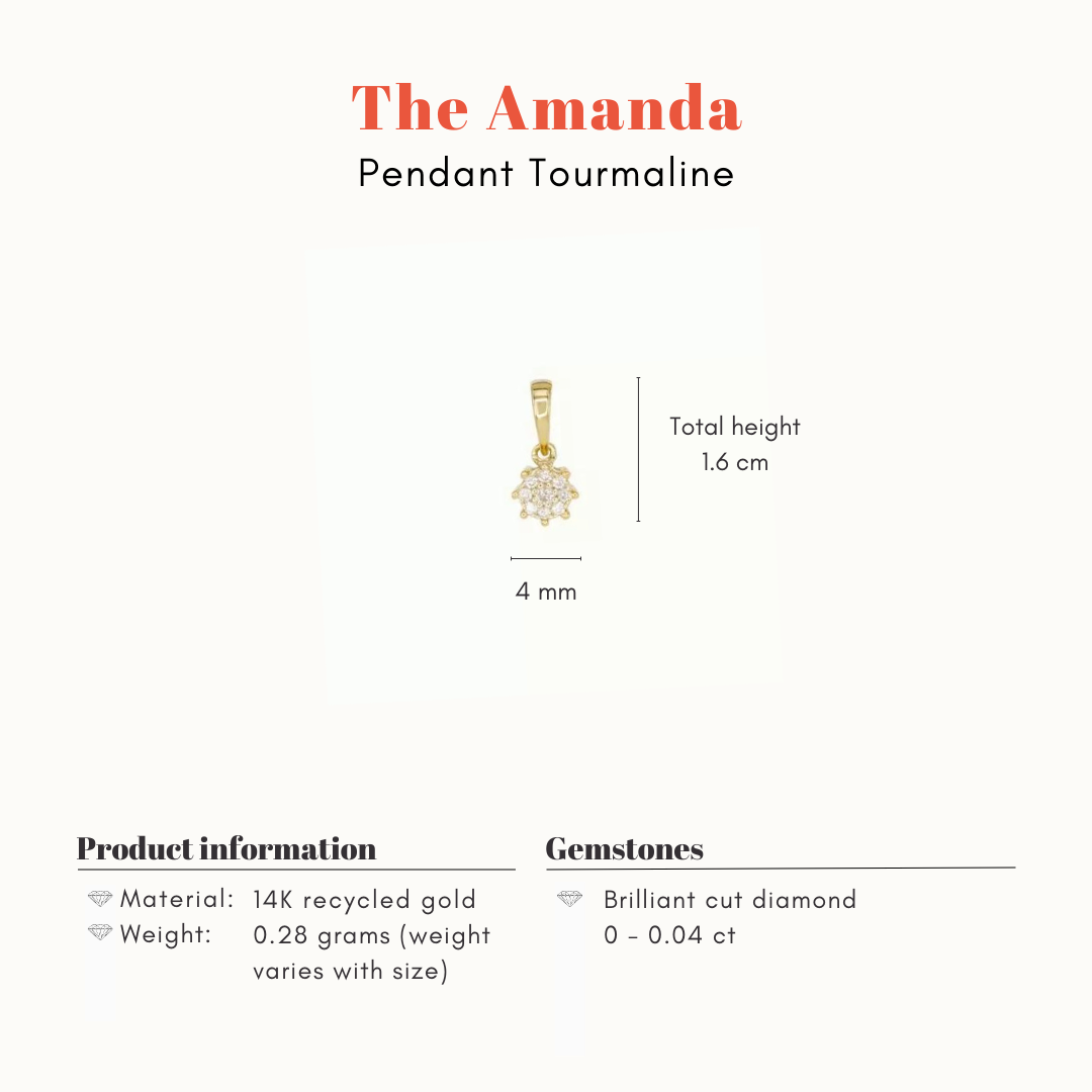 TheAmanda | 14K Pendant Diamond Round