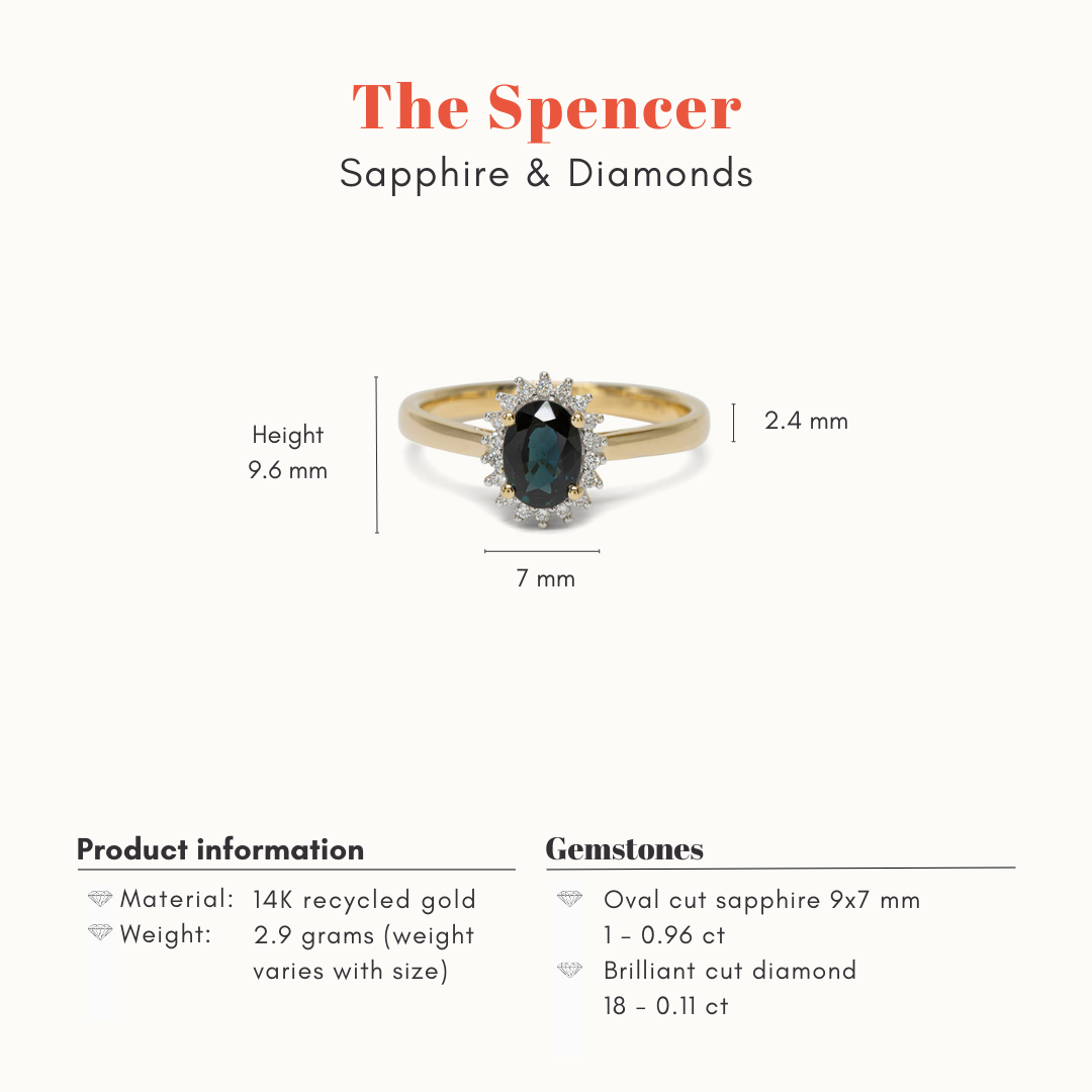Spencer | 14K Sapphire and Diamond