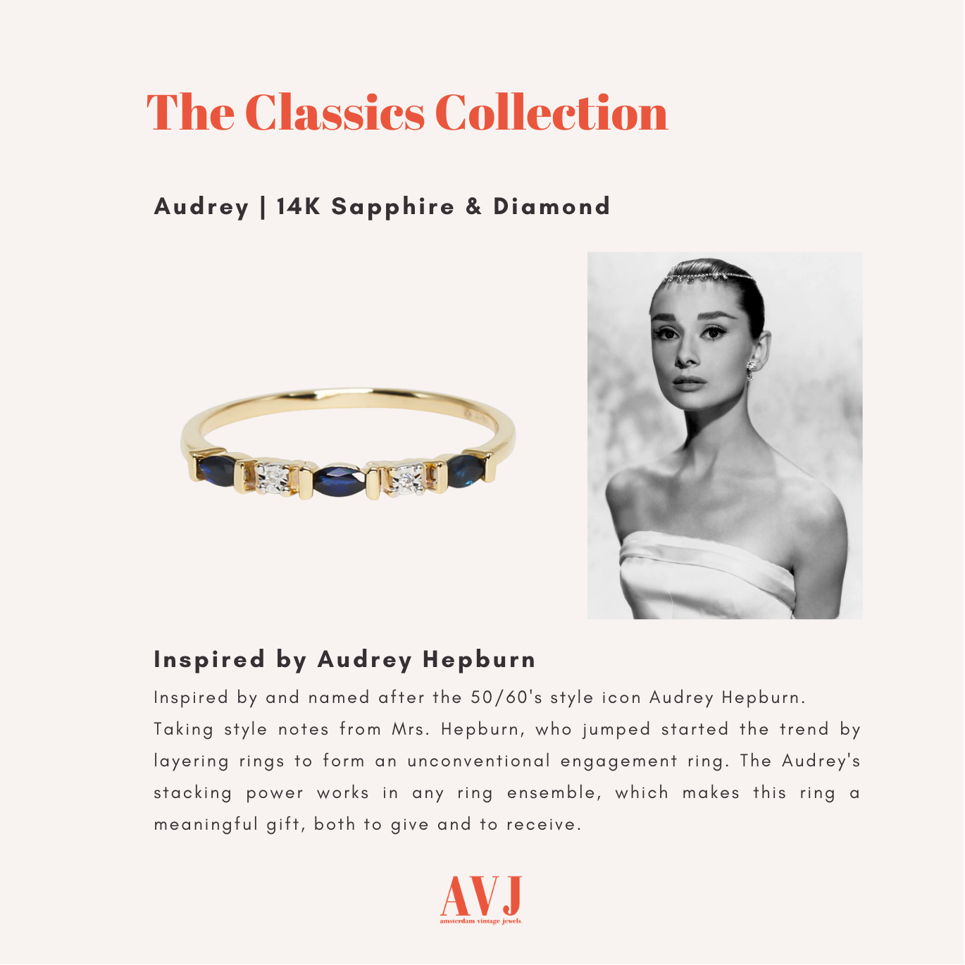 Audrey | 14K Sapphire and Diamond