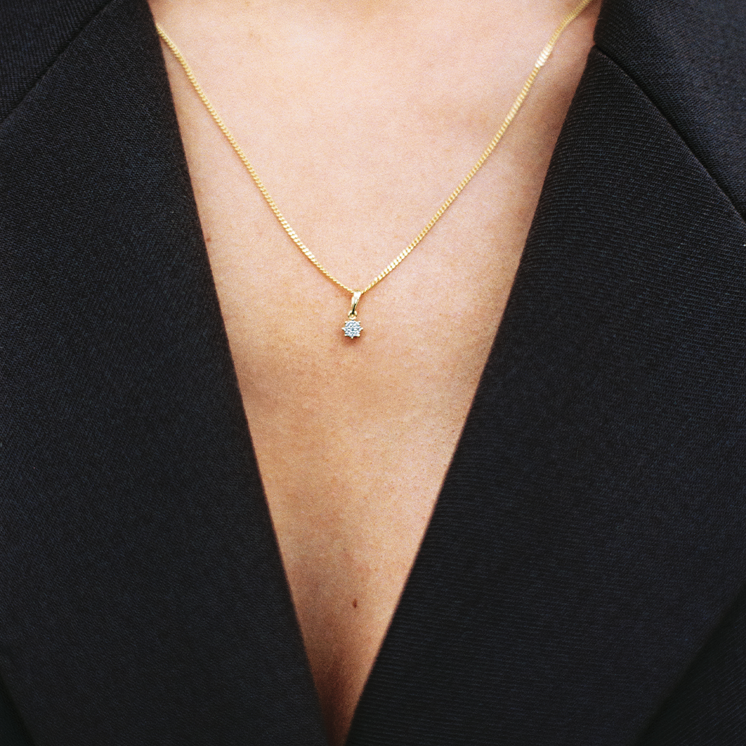 Amanda Geboortesteen Hanger Diamant Rond