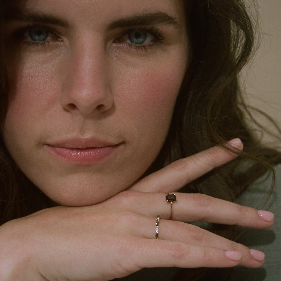 Audrey | Smokey Quartz & Diamond