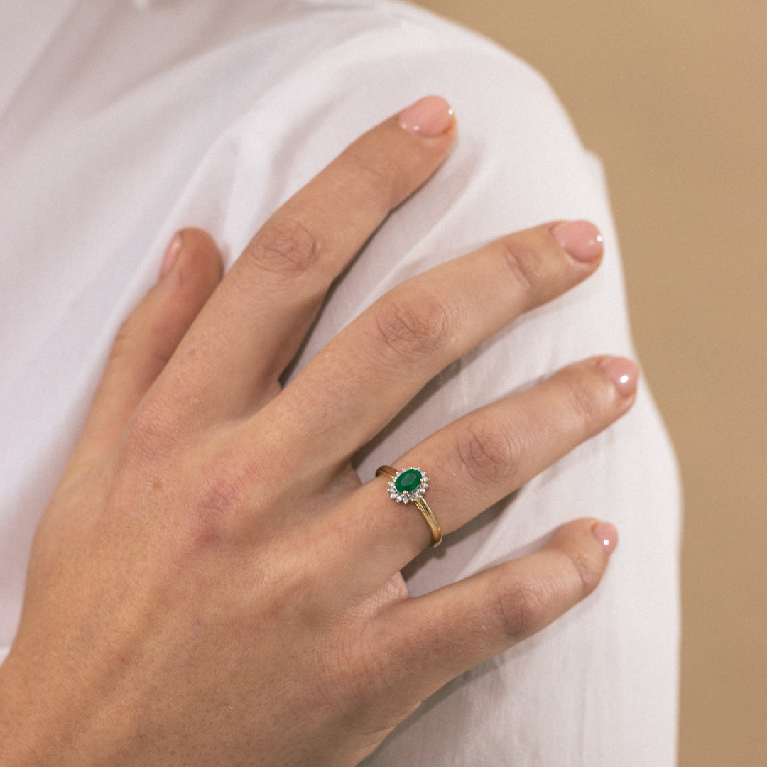 Spencer Petite | Emerald & Diamond