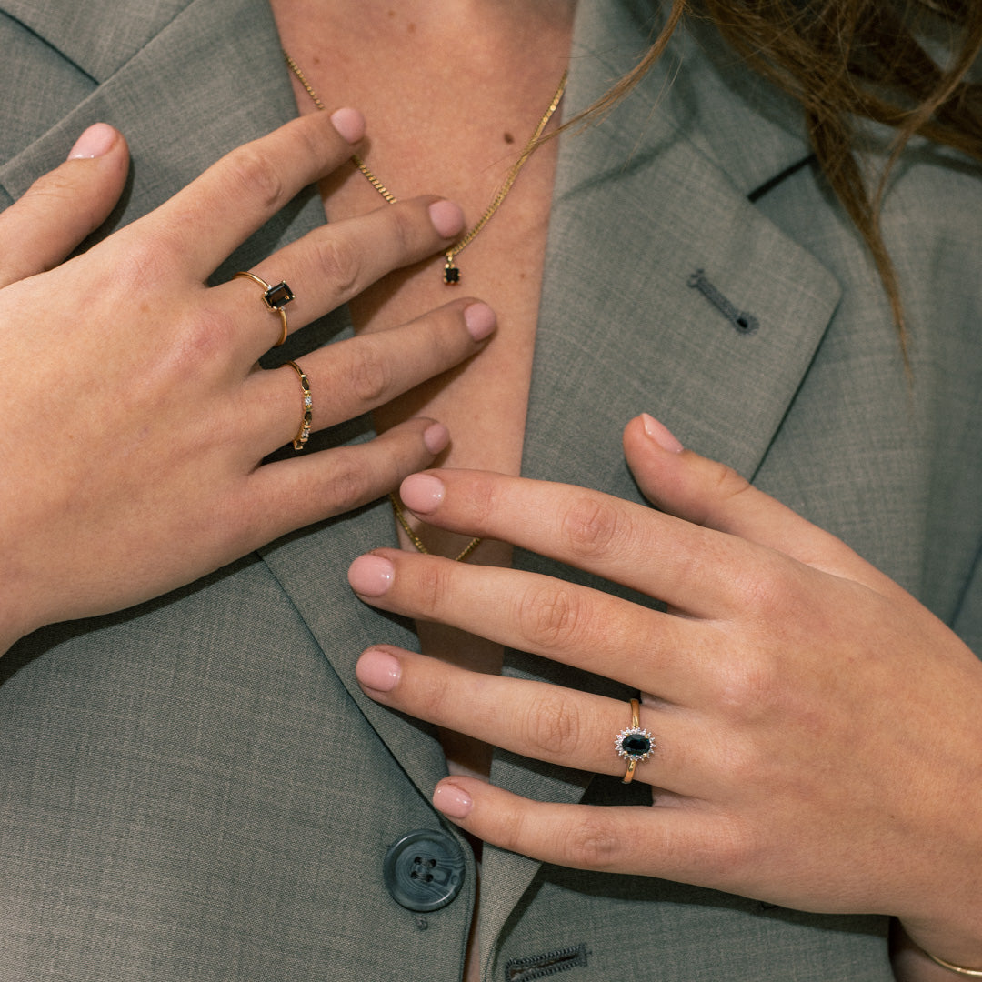 Amanda Geboortesteen Hanger Rookkwarts Vierkant