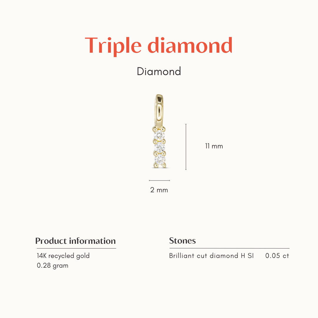 Triple Diamond Charm