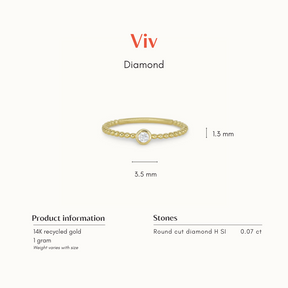 Viv | Diamond Bal Ring