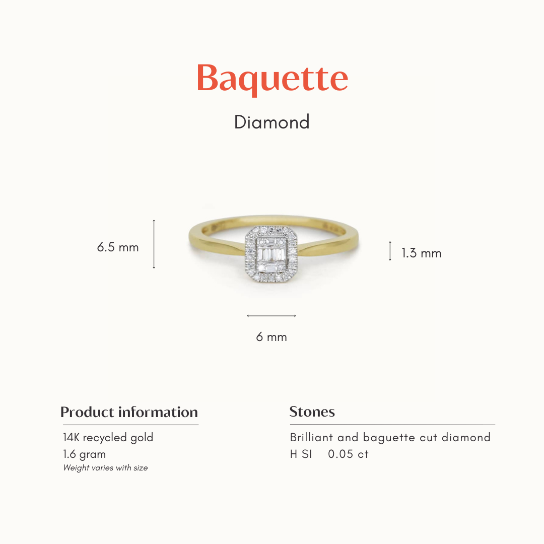 Baquette | 14K Diamond